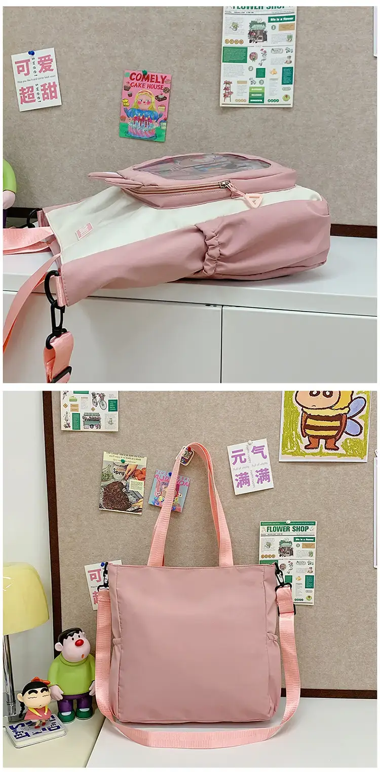 Cute Cartoon Student Backpacks Transparent Storage Shoulder Bag — feature 45