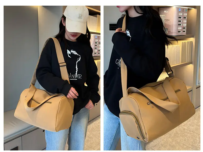 Lightweight Travel Bag New Large Capacity Portable Single Shoulder Storage Bag Printed Logo Sports Fitness Bag — feature 26