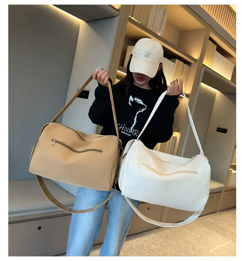 Lightweight Travel Bag New Large Capacity Portable Single Shoulder Storage Bag Printed Logo Sports Fitness Bag — feature 28