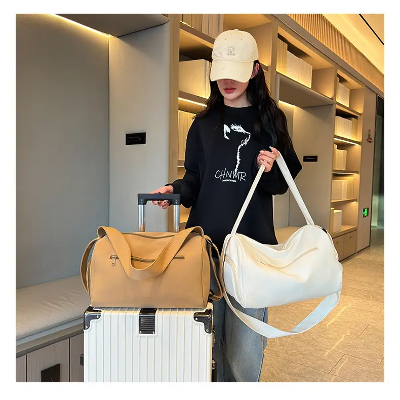 Lightweight Travel Bag New Large Capacity Portable Single Shoulder Storage Bag Printed Logo Sports Fitness Bag — feature 31