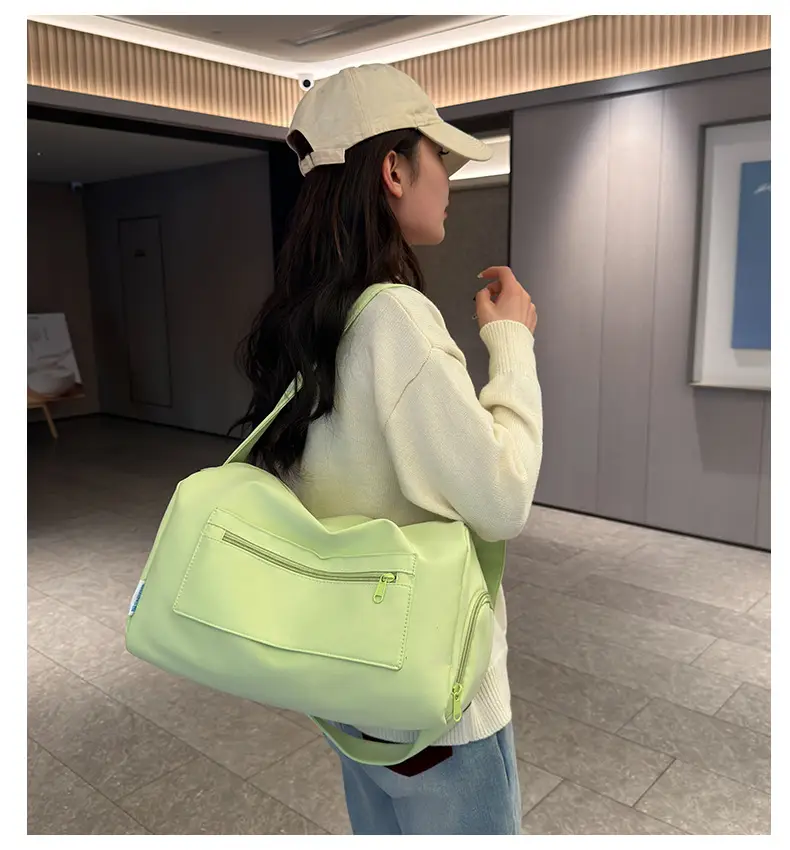 Lightweight Travel Bag New Large Capacity Portable Single Shoulder Storage Bag Printed Logo Sports Fitness Bag — feature 34