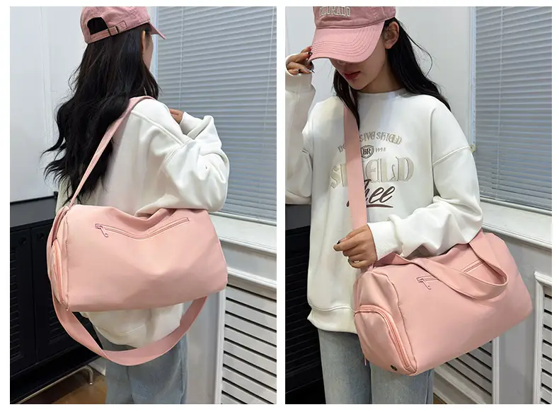 Lightweight Travel Bag New Large Capacity Portable Single Shoulder Storage Bag Printed Logo Sports Fitness Bag — feature 37