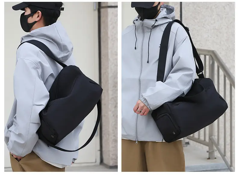 Lightweight Travel Bag New Large Capacity Portable Single Shoulder Storage Bag Printed Logo Sports Fitness Bag — feature 42