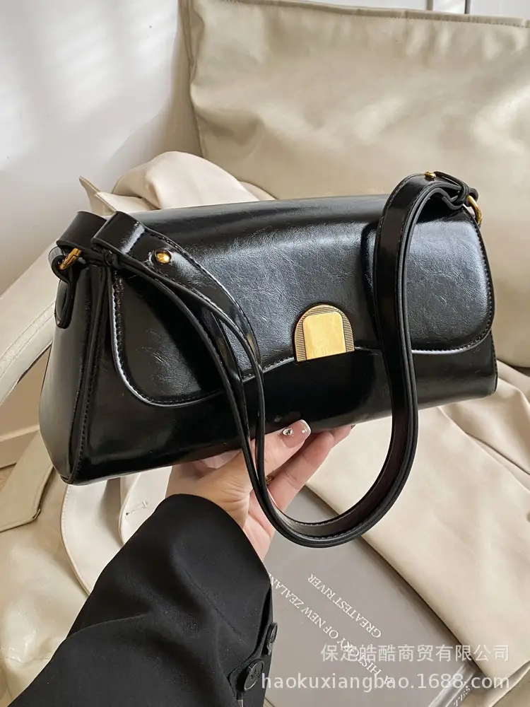 Retro Texture Crossbody Bag Women Gold 2024