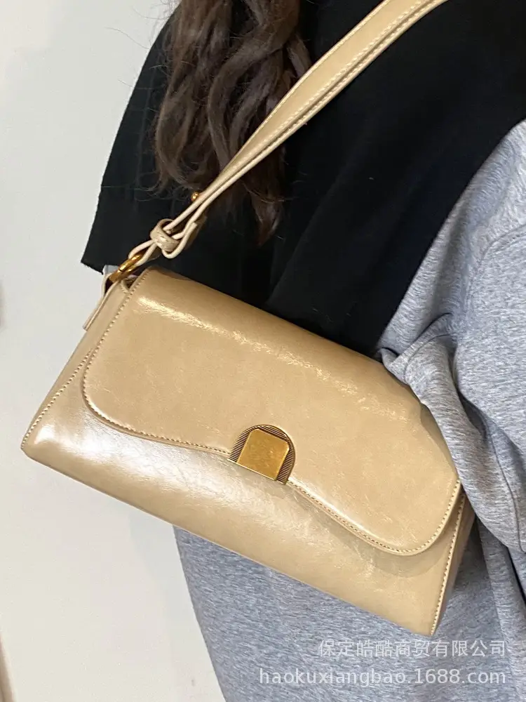 Retro Texture Crossbody Bag Women Gold 2024