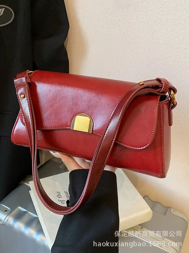 Retro Texture Crossbody Bag Women Gold 2024