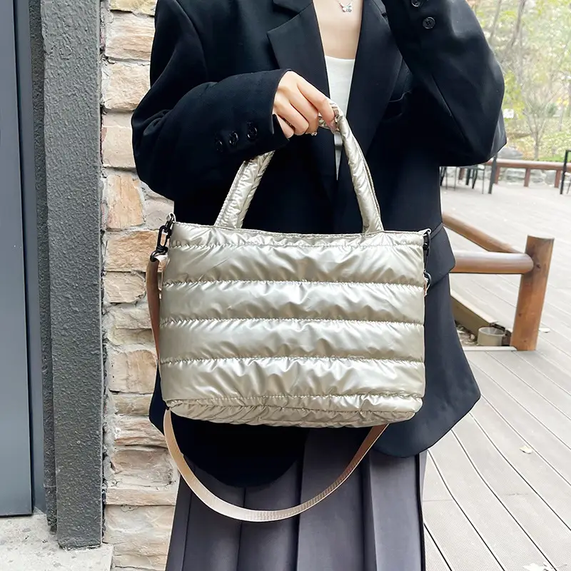 2025 Winter Korean Style Black Puffer Shoulder Bag - Image 7