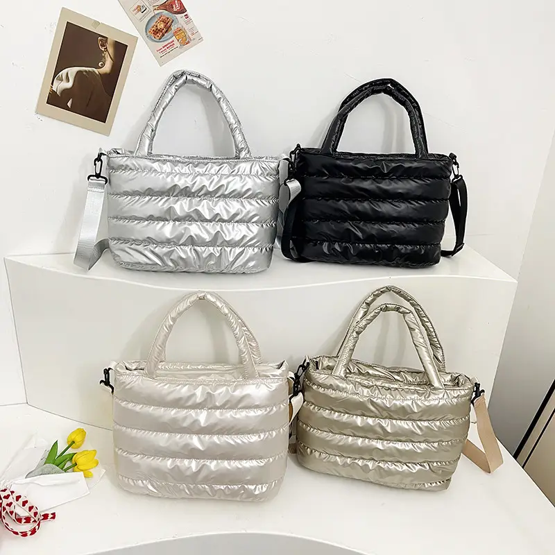 2025 Winter Korean Style Black Puffer Shoulder Bag - Image 8
