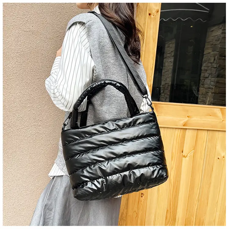 2025 Winter Korean Style Black Puffer Shoulder Bag — feature 10