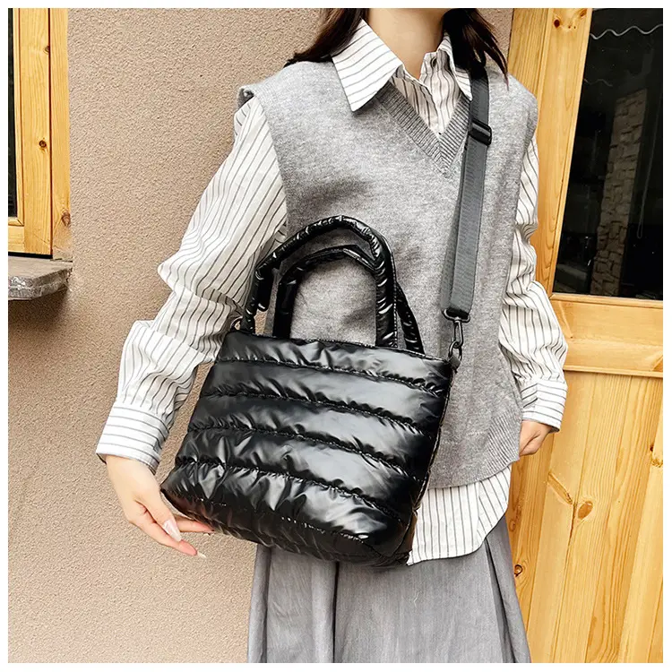 2025 Winter Korean Style Black Puffer Shoulder Bag — feature 11