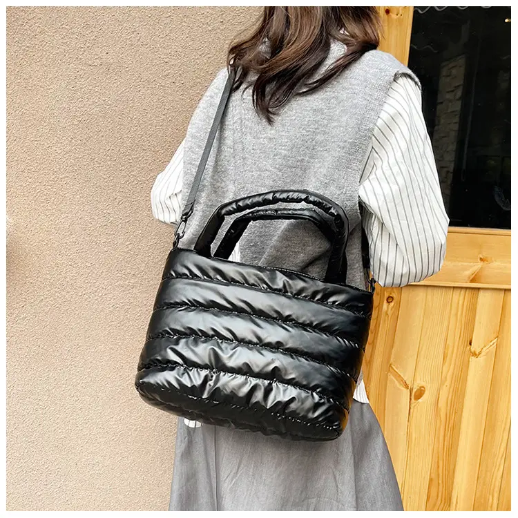 2025 Winter Korean Style Black Puffer Shoulder Bag — feature 12
