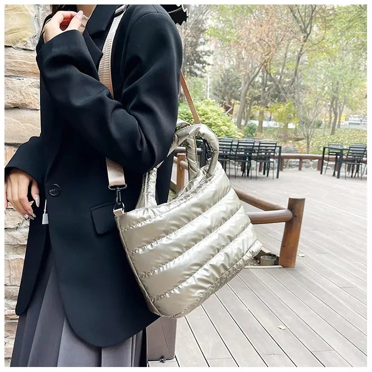 2025 Winter Korean Style Black Puffer Shoulder Bag — feature 13