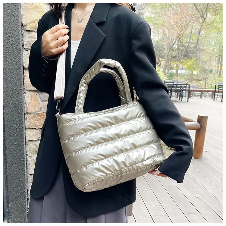 2025 Winter Korean Style Black Puffer Shoulder Bag — feature 14