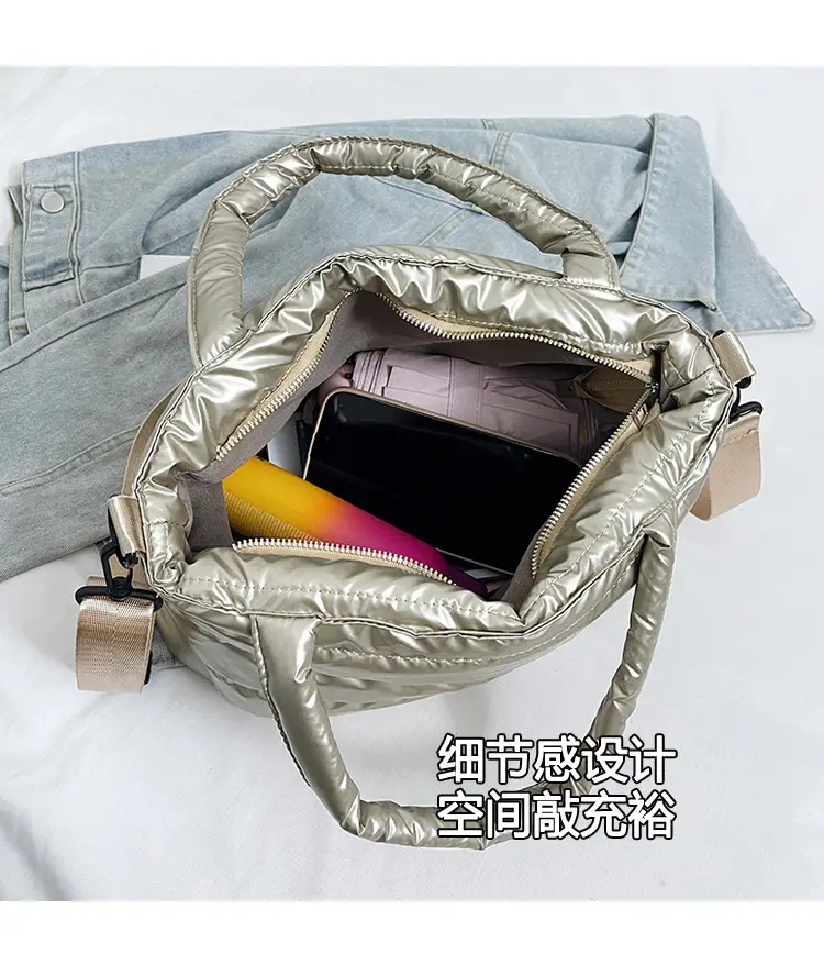 2025 Winter Korean Style Black Puffer Shoulder Bag — feature 4