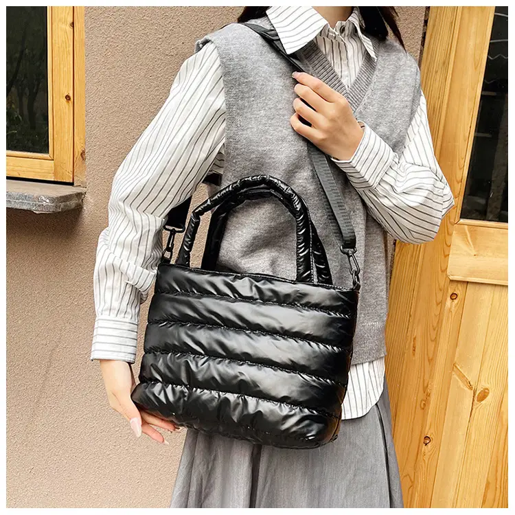 2025 Winter Korean Style Black Puffer Shoulder Bag — feature 9