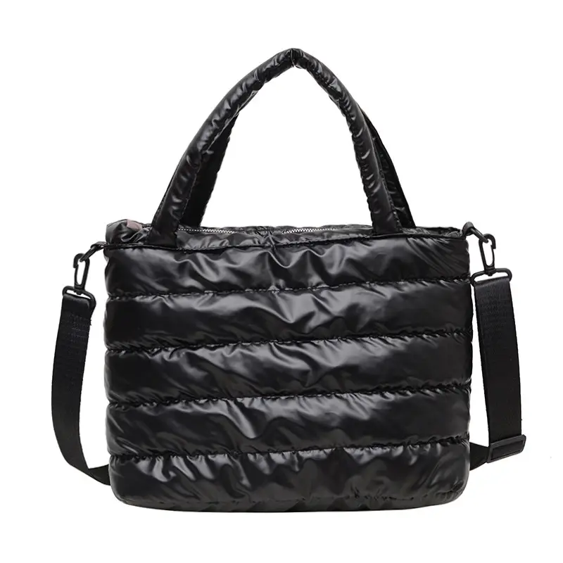 2025 Winter Korean Style Black Puffer Shoulder Bag - Image 2
