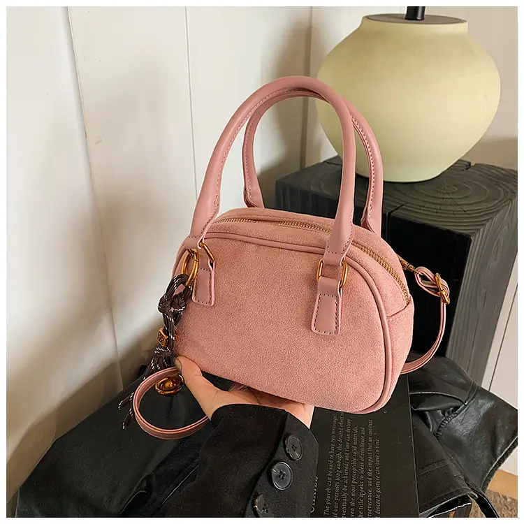 Pink Matte Crossbody Bag for Women Autumn Winter 2026 — feature 18