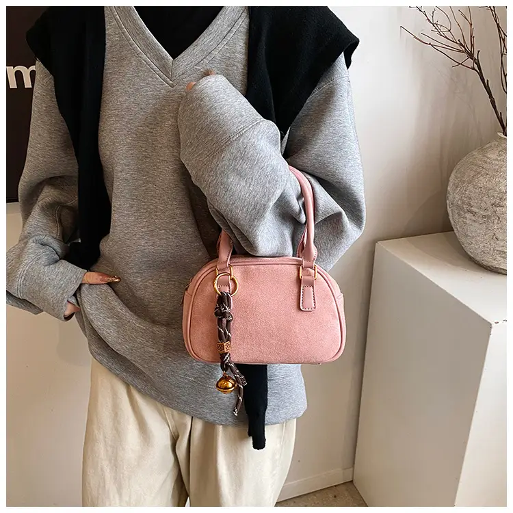 Pink Matte Crossbody Bag for Women Autumn Winter 2026 — feature 24