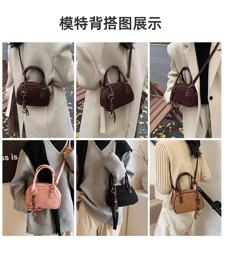 Pink Matte Crossbody Bag for Women Autumn Winter 2026 — feature 8