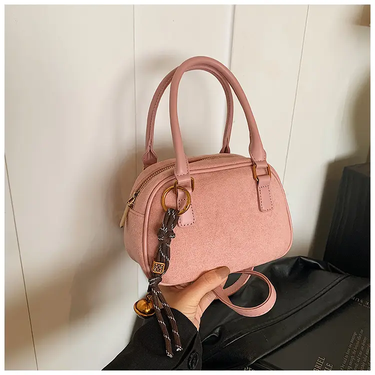 Pink Matte Crossbody Bag for Women Autumn Winter 2026 - Image 3