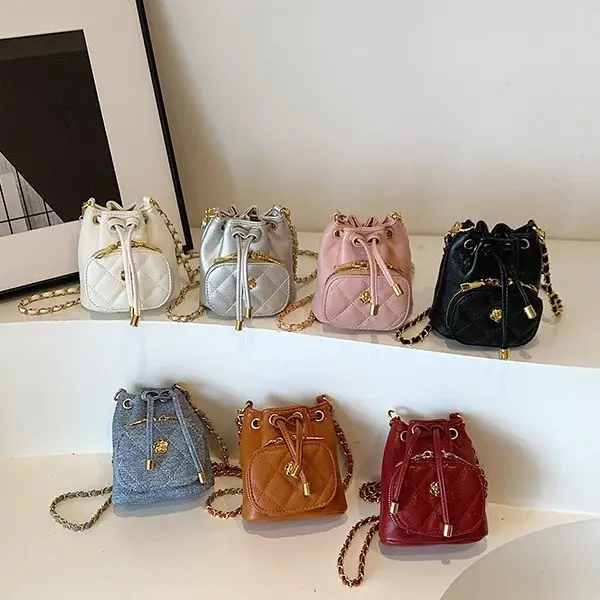 Stylish Girl's Brown Crossbody Bag with Gold Chain