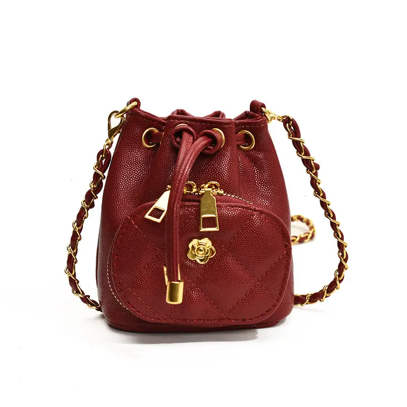 Stylish Girl's Brown Crossbody Bag with Gold Chain
