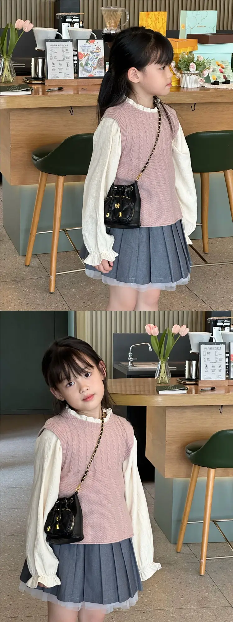 Stylish Girl's Brown Crossbody Bag with Gold Chain — feature 10