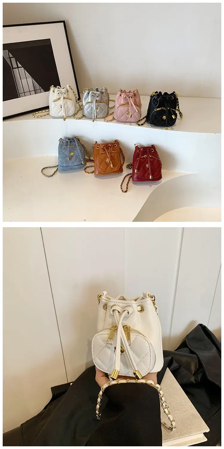 Stylish Girl's Brown Crossbody Bag with Gold Chain — feature 16