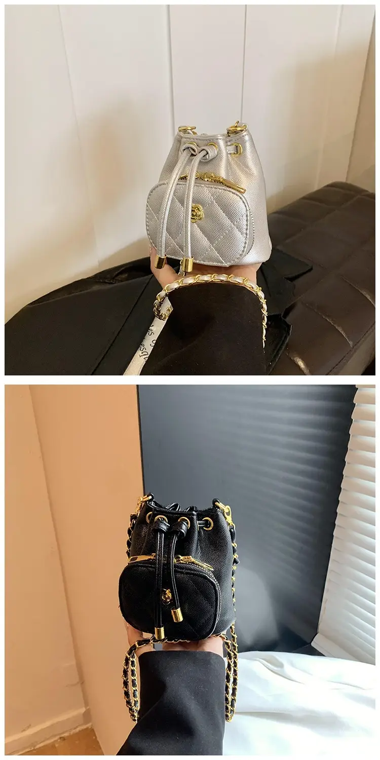 Stylish Girl's Brown Crossbody Bag with Gold Chain — feature 18