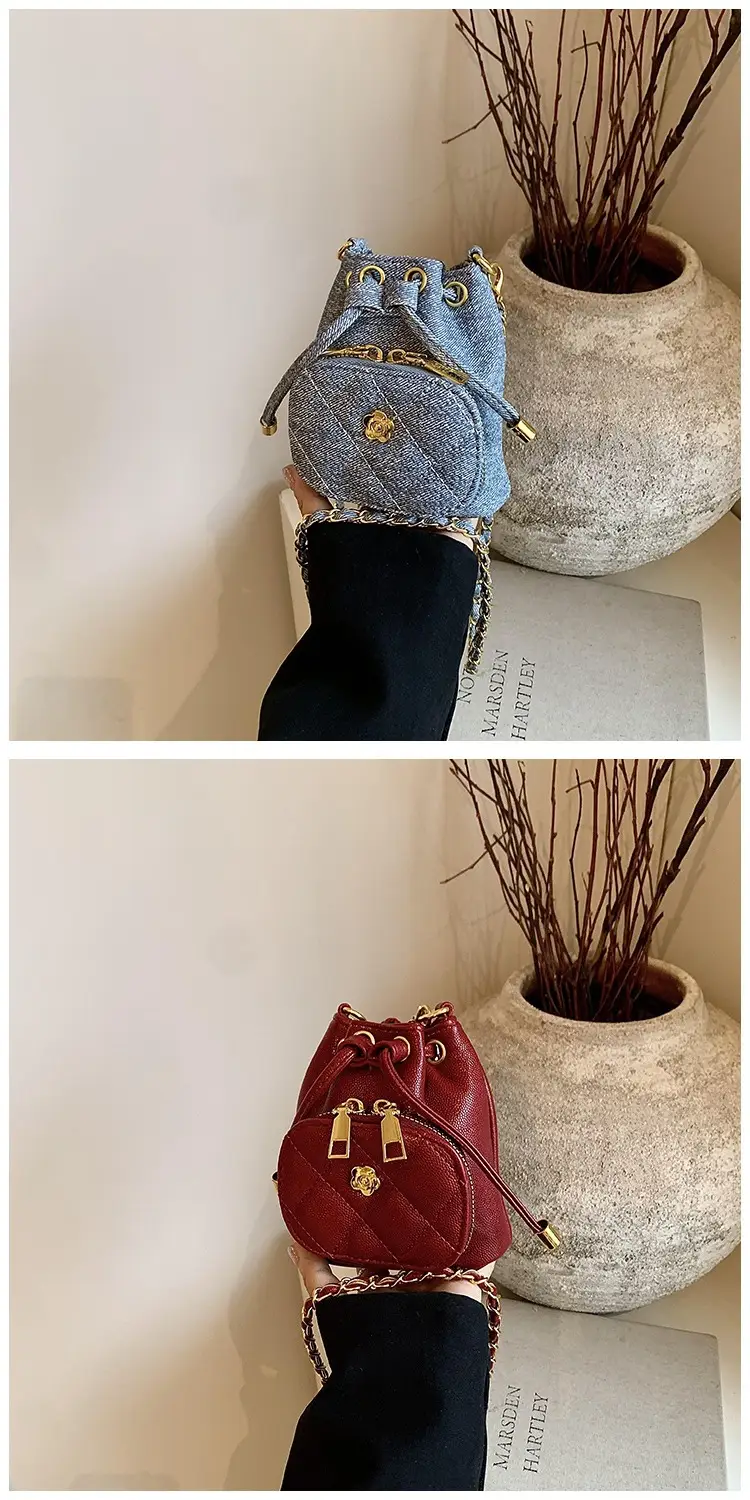 Stylish Girl's Brown Crossbody Bag with Gold Chain — feature 19