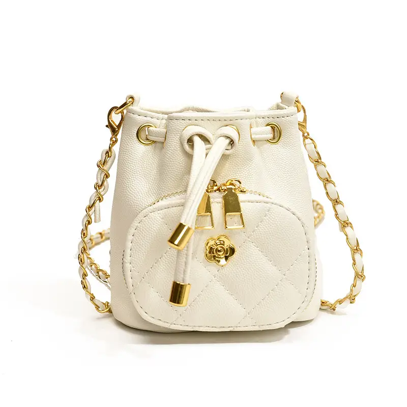 Stylish Girl's Brown Crossbody Bag with Gold Chain