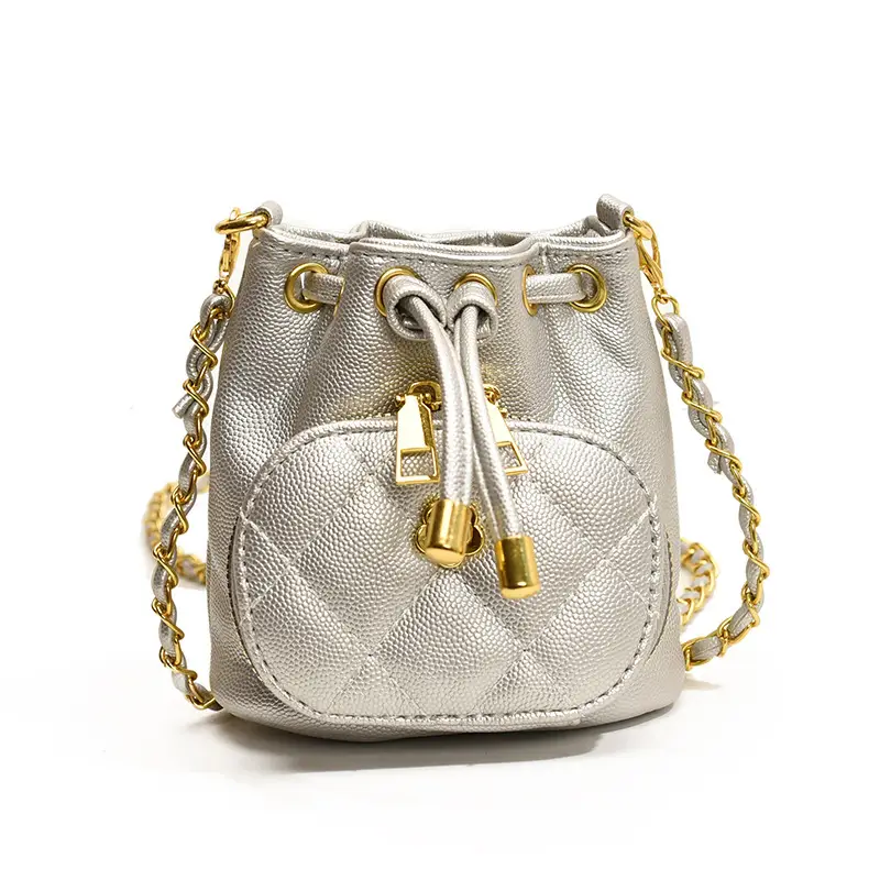 Stylish Girl's Brown Crossbody Bag with Gold Chain