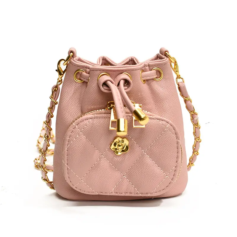 Stylish Girl's Brown Crossbody Bag with Gold Chain