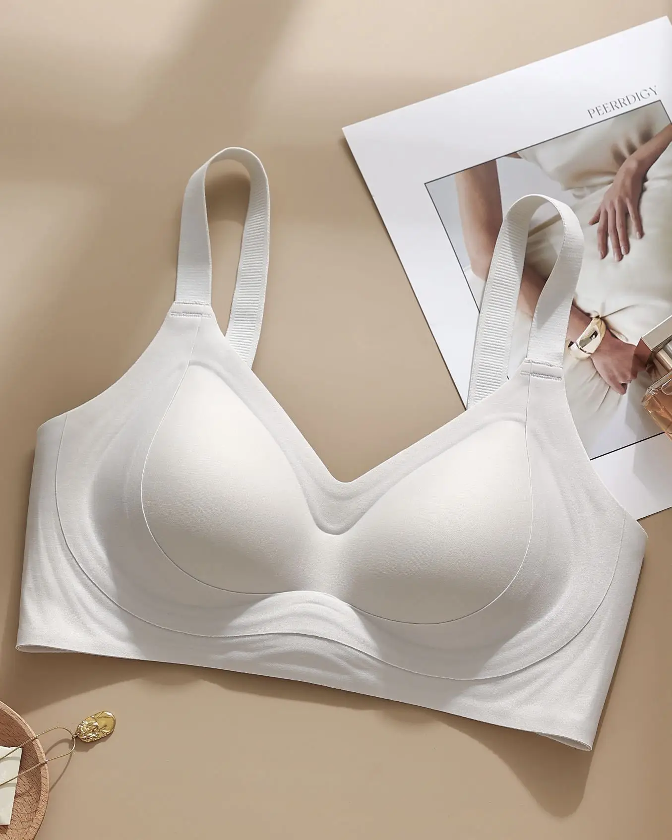 White Full Pin Pull-Up Bra for Women — feature 20