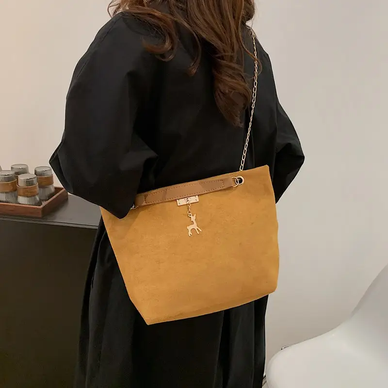 Vintage Chain Shoulder Bag Women 2024 Winter New Style