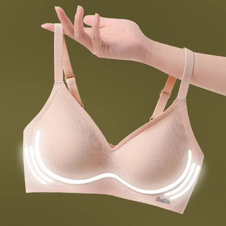 Women's Black 3D Jelly Anti-Sagging Bra Small - Image 9