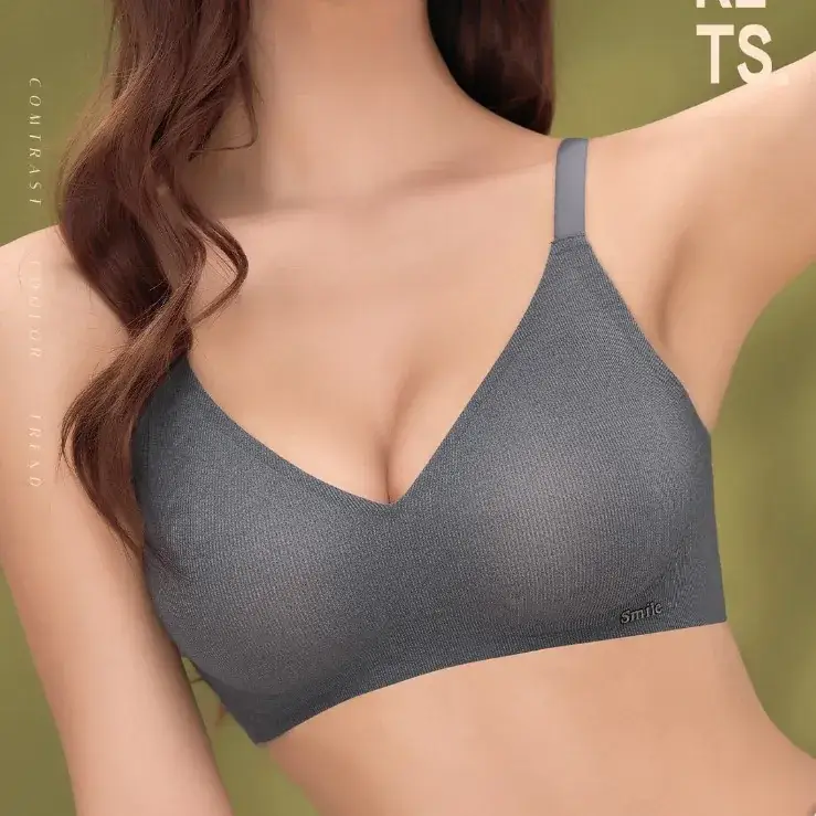 Women's Black 3D Jelly Anti-Sagging Bra Small - Image 11