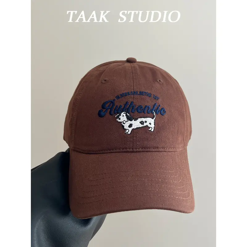 Women Retro Dalmatian Cap Plum Color Spring Summer