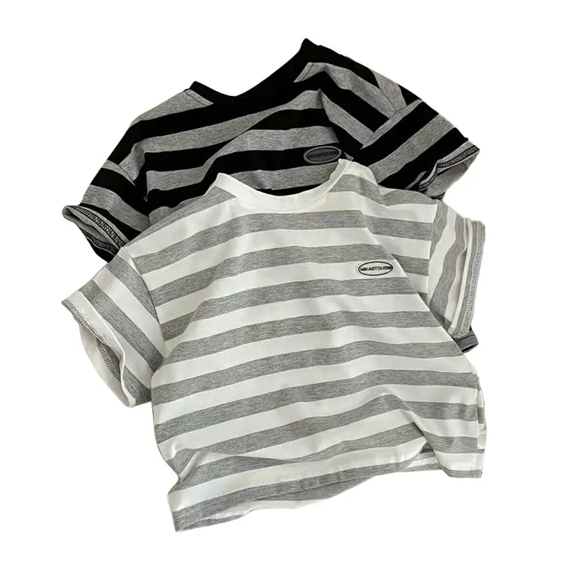 Korean Style Striped T-Shirt for Girls 2026