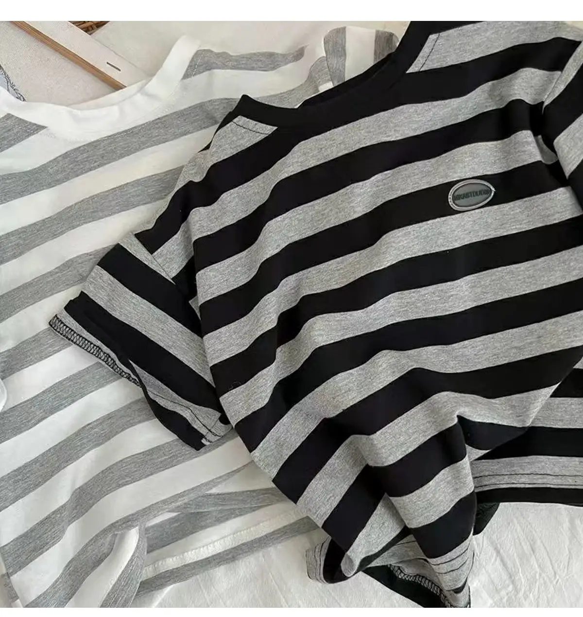 Korean Style Striped T-Shirt for Girls 2026 — feature 16