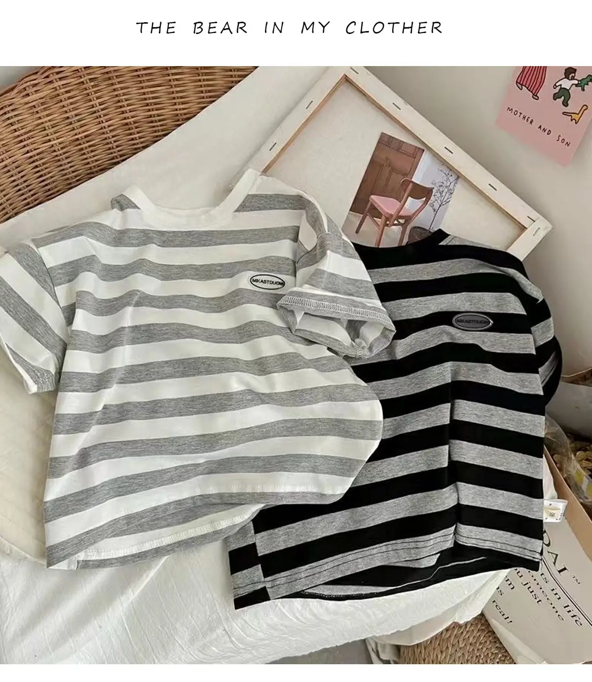 Korean Style Striped T-Shirt for Girls 2026 — feature 7