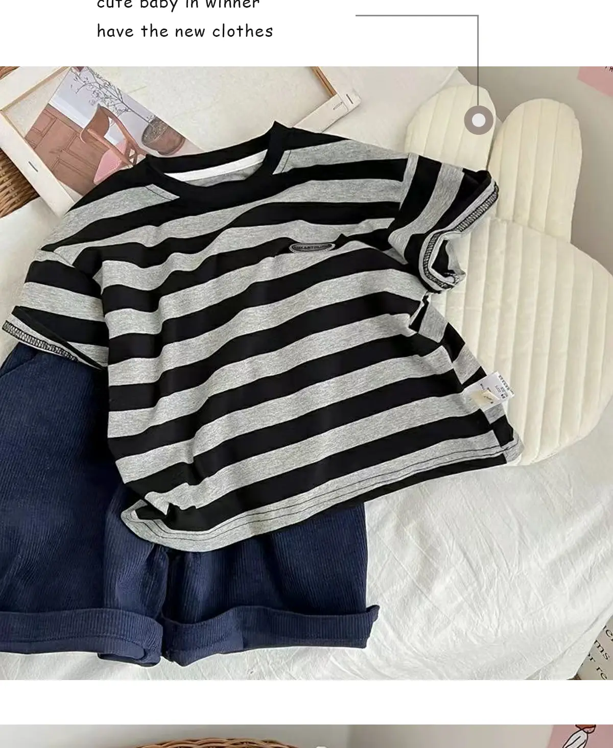 Korean Style Striped T-Shirt for Girls 2026 — feature 9