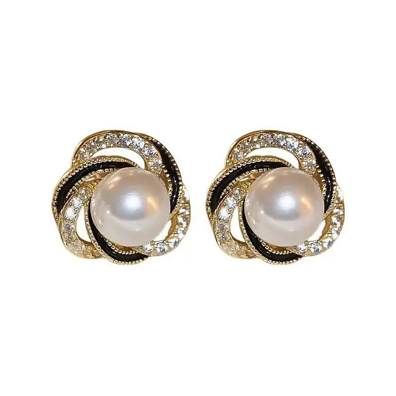 Autumn & Winter Red Bead Ear Stud Earrings S925 Silver - Image 6