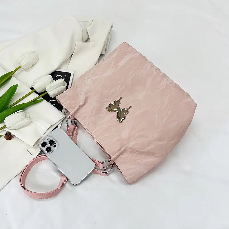 Women's Large Capacity Gentle Textile Bow Shoulder Bag - Image 9
