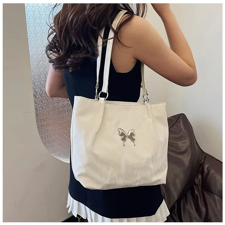 Women's Large Capacity Gentle Textile Bow Shoulder Bag — feature 16