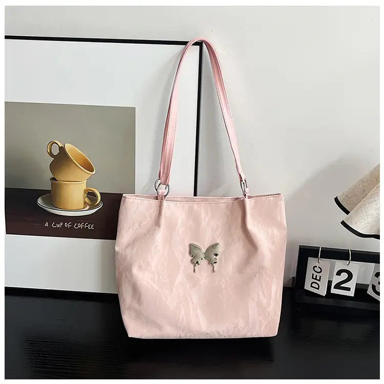 Women's Large Capacity Gentle Textile Bow Shoulder Bag — feature 17