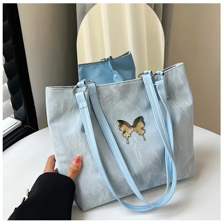 Women's Large Capacity Gentle Textile Bow Shoulder Bag — feature 20