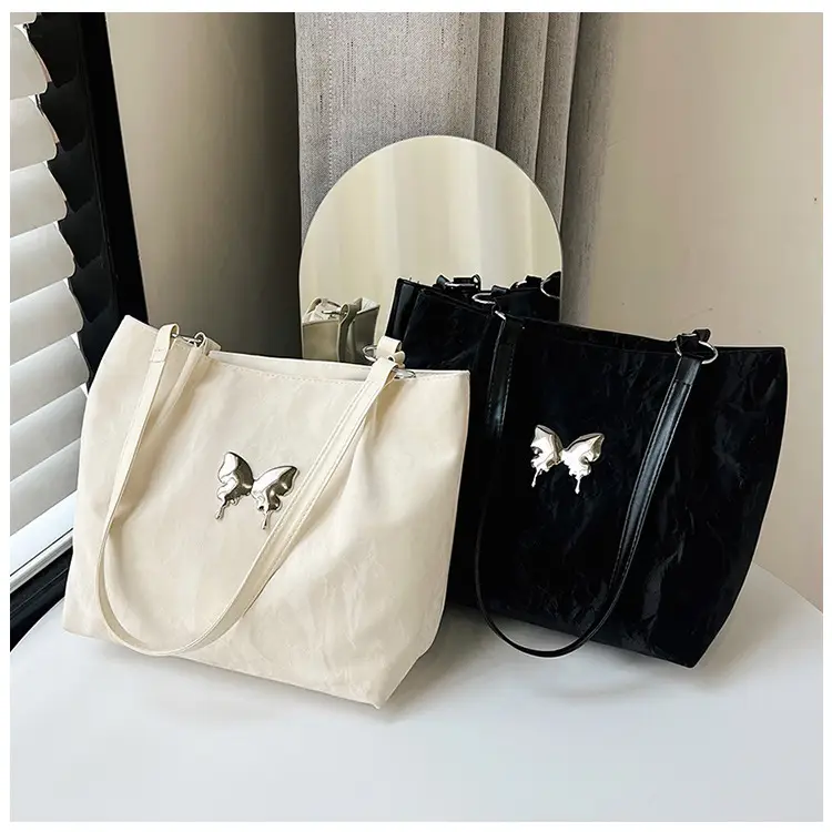 Women's Large Capacity Gentle Textile Bow Shoulder Bag — feature 21