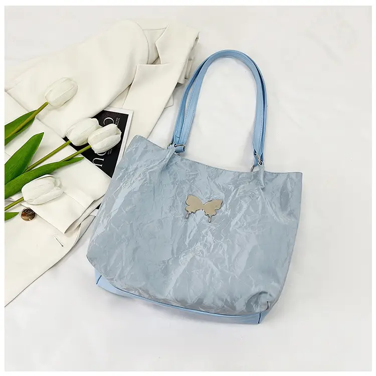 Women's Large Capacity Gentle Textile Bow Shoulder Bag — feature 23