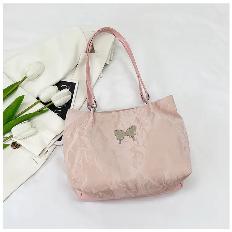 Women's Large Capacity Gentle Textile Bow Shoulder Bag — feature 24